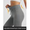 imagebaleaf Womens Capri Leggings with Pockets Knee Length Capris Pants Yoga Workout Exercise for Casual SummerGraphite Gray