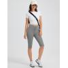 imagebaleaf Womens Capri Leggings with Pockets Knee Length Capris Pants Yoga Workout Exercise for Casual SummerGraphite Gray