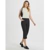 imagebaleaf Womens Capri Yoga Pants Dressy Casual Capris with Pockets Stretch Crop Lounge Pants Straight Open Bottom SummerBlack