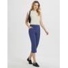 imagebaleaf Womens Capri Yoga Pants Dressy Casual Capris with Pockets Stretch Crop Lounge Pants Straight Open Bottom SummerBlue