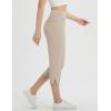 imagebaleaf Womens Capri Yoga Pants Dressy Casual Capris with Pockets Stretch Crop Lounge Pants Straight Open Bottom SummerKhaki