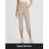 imagebaleaf Womens Capri Yoga Pants Dressy Casual Capris with Pockets Stretch Crop Lounge Pants Straight Open Bottom SummerKhaki