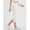 imagebaleaf Womens Capri Yoga Pants Dressy Casual Capris with Pockets Stretch Crop Lounge Pants Straight Open Bottom SummerWhite