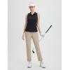imagebaleaf Womens Golf Shirts Tank Top with Quarter Zip Collar Polo Tennis Sleeveless Racerback Tanks Quick Dry UPF 50Black