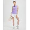 imagebaleaf Womens Golf Shirts Tank Top with Quarter Zip Collar Polo Tennis Sleeveless Racerback Tanks Quick Dry UPF 50Light Purple