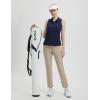 imagebaleaf Womens Golf Shirts Tank Top with Quarter Zip Collar Polo Tennis Sleeveless Racerback Tanks Quick Dry UPF 50Navy Blue