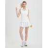 imagebaleaf Womens Golf Shirts Tank Top with Quarter Zip Collar Polo Tennis Sleeveless Racerback Tanks Quick Dry UPF 50White