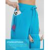 imagebaleaf Womens Long Shorts 9quot Bermuda Shorts Knee Length High Waisted Quick Dry Lightweight Zip PocketsAqua Blue