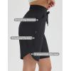 imagebaleaf Womens Long Shorts 9quot Bermuda Shorts Knee Length High Waisted Quick Dry Lightweight Zip PocketsBlack