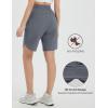 imagebaleaf Womens Long Shorts 9quot Bermuda Shorts Knee Length High Waisted Quick Dry Lightweight Zip PocketsDark Gray