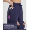 imagebaleaf Womens Long Shorts 9quot Bermuda Shorts Knee Length High Waisted Quick Dry Lightweight Zip PocketsNavy Blue