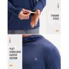 imagebaleaf Mens UPF 50 Sun Protection Hoodie Shirts Kangaroo Pocket UV SPF Performance Fishing Long Sleeve Rash GuardNavy Blue