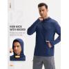 imagebaleaf Mens UPF 50 Sun Protection Hoodie Shirts Kangaroo Pocket UV SPF Performance Fishing Long Sleeve Rash GuardNavy Blue