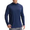 imagebaleaf Mens UPF 50 Sun Protection Hoodie Shirts Kangaroo Pocket UV SPF Performance Fishing Long Sleeve Rash GuardNavy Blue