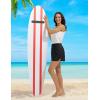 imagebaleaf Womens 14quot High Waisted Swim Skirts with Zipper Pockets Tummy Control Bathing Suit Swim BottomsBlack