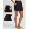 imagebaleaf Womens 14quot High Waisted Swim Skirts with Zipper Pockets Tummy Control Bathing Suit Swim BottomsBlack