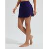 imagebaleaf Womens 14quot High Waisted Swim Skirts with Zipper Pockets Tummy Control Bathing Suit Swim BottomsBlack