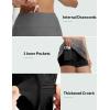 imagebaleaf Womens 14quot High Waisted Swim Skirts with Zipper Pockets Tummy Control Bathing Suit Swim BottomsDark Gray