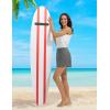 imagebaleaf Womens 14quot High Waisted Swim Skirts with Zipper Pockets Tummy Control Bathing Suit Swim BottomsDark Gray