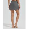 imagebaleaf Womens 14quot High Waisted Swim Skirts with Zipper Pockets Tummy Control Bathing Suit Swim BottomsDark Gray
