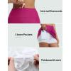 imagebaleaf Womens 14quot High Waisted Swim Skirts with Zipper Pockets Tummy Control Bathing Suit Swim BottomsRose Red