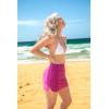 imagebaleaf Womens 14quot High Waisted Swim Skirts with Zipper Pockets Tummy Control Bathing Suit Swim BottomsRose Red