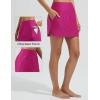 imagebaleaf Womens 14quot High Waisted Swim Skirts with Zipper Pockets Tummy Control Bathing Suit Swim BottomsRose Red