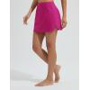 imagebaleaf Womens 14quot High Waisted Swim Skirts with Zipper Pockets Tummy Control Bathing Suit Swim BottomsRose Red