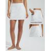 imagebaleaf Womens 14quot High Waisted Swim Skirts with Zipper Pockets Tummy Control Bathing Suit Swim BottomsStar White