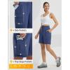 imagebaleaf Womens 7quot Hiking Shorts High Waist Water Resistant Quick Dry Lightweight Zip Pockets Workout Athletic Shorts TravelClassic Navy