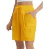 imagebaleaf Womens 7quot Hiking Shorts High Waist Water Resistant Quick Dry Lightweight Zip Pockets Workout Athletic Shorts TravelStarfruit