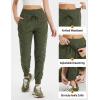 imagebaleaf Womens Joggers with Zip Pockets Hiking Pants Lightweight Quick Dry Water Resistant Track PantsArmy Green