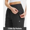 imagebaleaf Womens Joggers with Zip Pockets Hiking Pants Lightweight Quick Dry Water Resistant Track PantsBlack