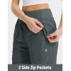 imagebaleaf Womens Joggers with Zip Pockets Hiking Pants Lightweight Quick Dry Water Resistant Track PantsDark Gray