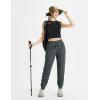 imagebaleaf Womens Joggers with Zip Pockets Hiking Pants Lightweight Quick Dry Water Resistant Track PantsDark Gray