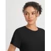 imagebaleaf Womens Open Back Workout Tops Short Sleeve Crop Yoga Shirts Lightweight Athletic Gym Exercise TShirtsBlack