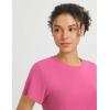 imagebaleaf Womens Open Back Workout Tops Short Sleeve Crop Yoga Shirts Lightweight Athletic Gym Exercise TShirtsPink