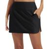 imagebaleaf Womens 14quot High Waisted Swim Skirts with Zipper Pockets Tummy Control Bathing Suit Swim BottomsBlack