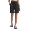 imagebaleaf Womens 7quot Hiking Shorts High Waist Water Resistant Quick Dry Lightweight Zip Pockets Workout Athletic Shorts TravelBlack