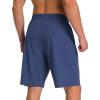 imagebaleaf Mens Athletic Running Shorts 9quot Quick Dry Workout Shorts Lightweight Sports Gym Shorts with Zipper PocketsNavy Blue