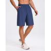 imagebaleaf Mens Athletic Running Shorts 9quot Quick Dry Workout Shorts Lightweight Sports Gym Shorts with Zipper PocketsNavy Blue