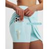 imagebaleaf Womens 16quot Golf Skorts Skirts 5 Pockets High Waisted Stretchy Tennis Skirt Athletic Workout RunningLight Blue