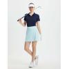 imagebaleaf Womens 16quot Golf Skorts Skirts 5 Pockets High Waisted Stretchy Tennis Skirt Athletic Workout RunningLight Blue