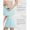 imagebaleaf Womens 16quot Golf Skorts Skirts 5 Pockets High Waisted Stretchy Tennis Skirt Athletic Workout RunningLight Blue