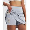 imagebaleaf Womens 16quot Golf Skorts Skirts 5 Pockets High Waisted Stretchy Tennis Skirt Athletic Workout RunningLight Gray