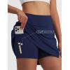 imagebaleaf Womens 16quot Golf Skorts Skirts 5 Pockets High Waisted Stretchy Tennis Skirt Athletic Workout RunningNavy Blue