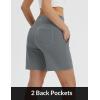 imagebaleaf Womens 7 Inch Bermuda Long Shorts with Zipper Pockets High Waisted Athletic Shorts Walking Dressy Casual LooseGrey