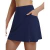 imagebaleaf Womens 16quot Golf Skorts Skirts 5 Pockets High Waisted Stretchy Tennis Skirt Athletic Workout RunningNavy Blue