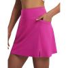 imagebaleaf Womens 16quot Golf Skorts Skirts 5 Pockets High Waisted Stretchy Tennis Skirt Athletic Workout RunningRose Red