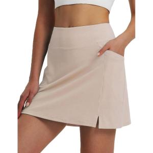imagebaleaf Womens 16quot Golf Skorts Skirts 5 Pockets High Waisted Stretchy Tennis Skirt Athletic Workout RunningKhaki
